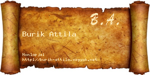 Burik Attila névjegykártya