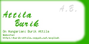 attila burik business card